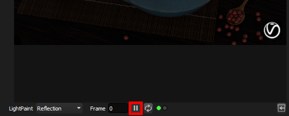 Figure 20: Pause / Play for the render view