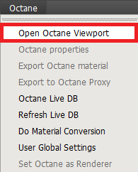 Figure 18: Starting Octane interactvie rendering in 3ds Max