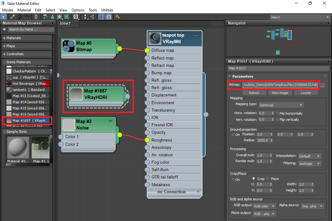 Figure 9: File path points to a HDR Light Studio temp proxy image