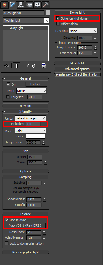 3dsmax_vray_domelight_settings