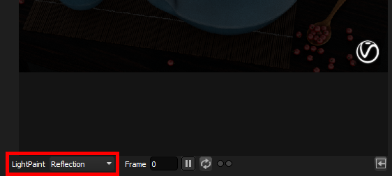 Figure 12: LightPaint mode set to Reflection