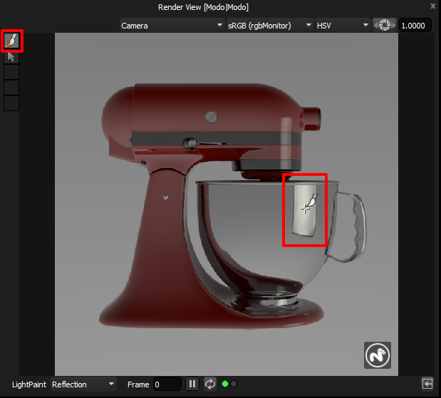 Figure 15: Using LightPaint to paint lights on the model