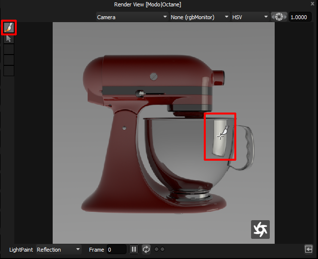 Figure 16: Using LightPaint to paint lights on the model