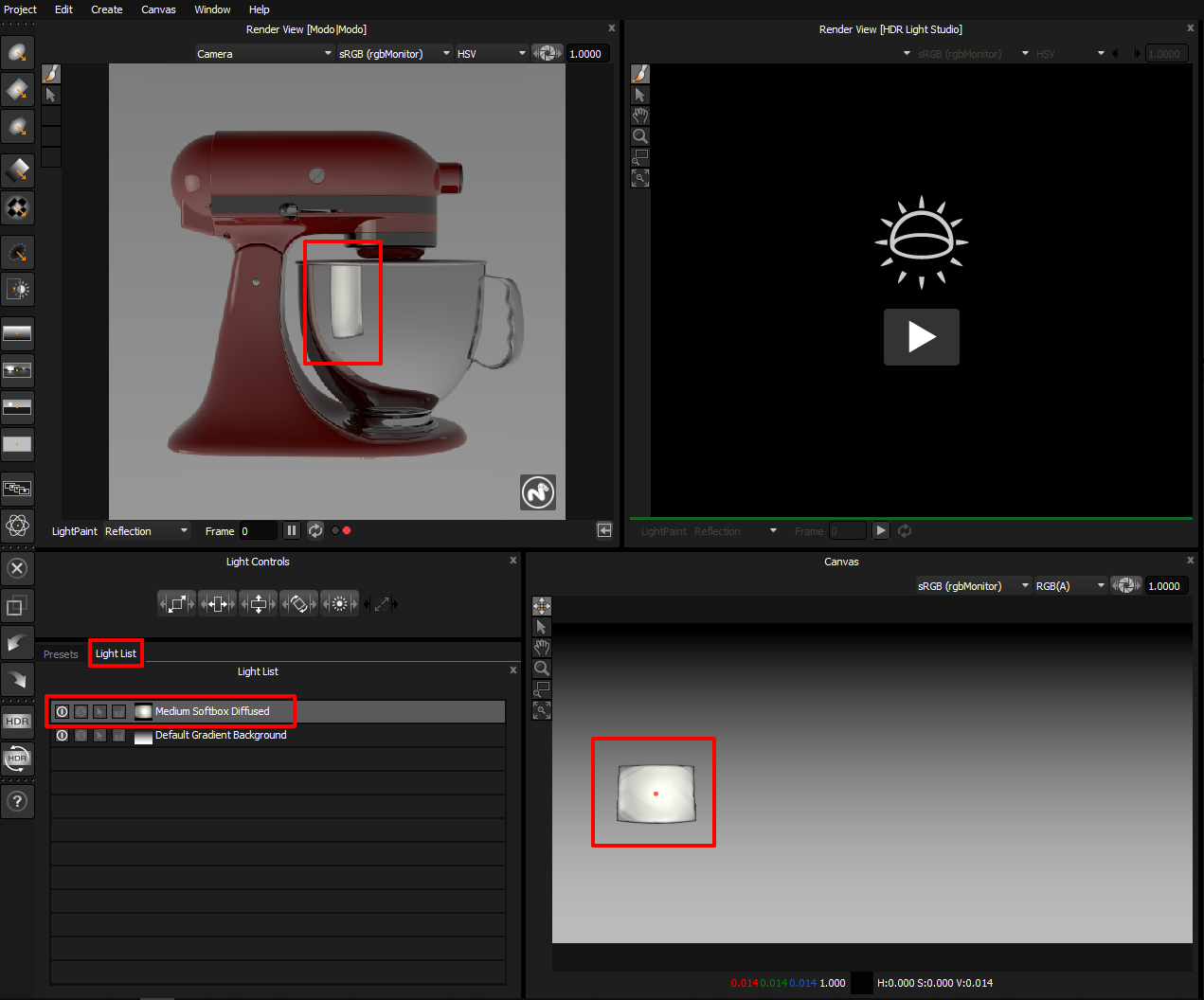 Figure 14: HDR Light Studio interface after creating a light