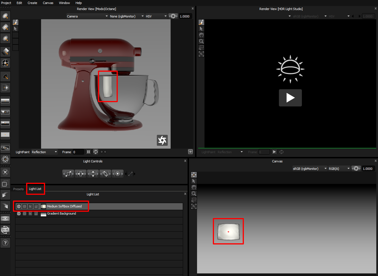 Figure 15: HDR Light Studio interface after creating a light