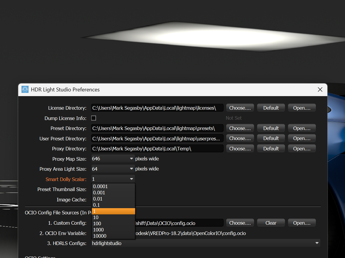 Changing Smart Dolly Scalar setting Changing Smart Dolly Scalar setting