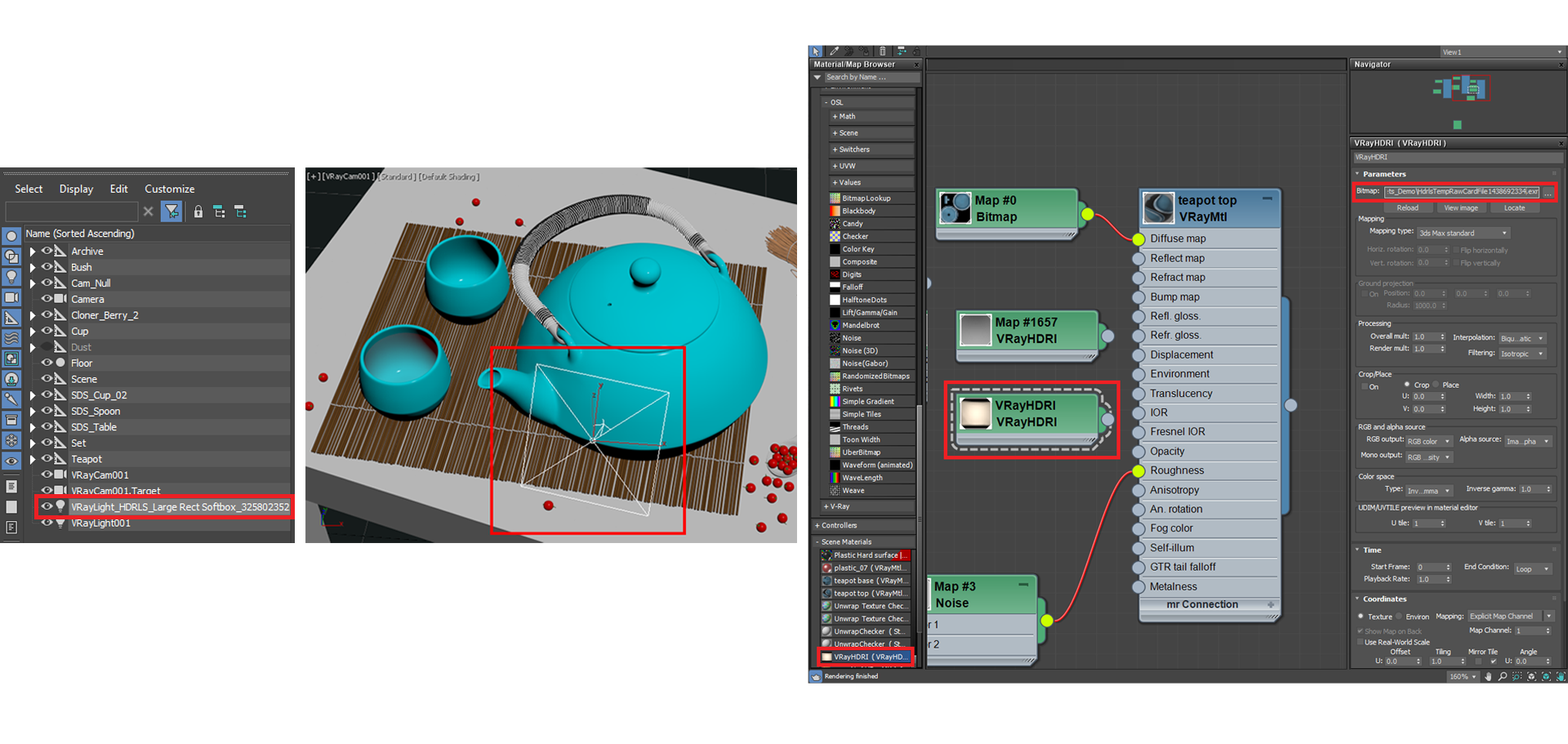 Figure 24: 3ds Max interface after creating an area light