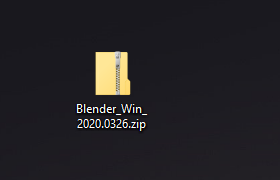 Figure 1: Blender add-on file stored on the desktop