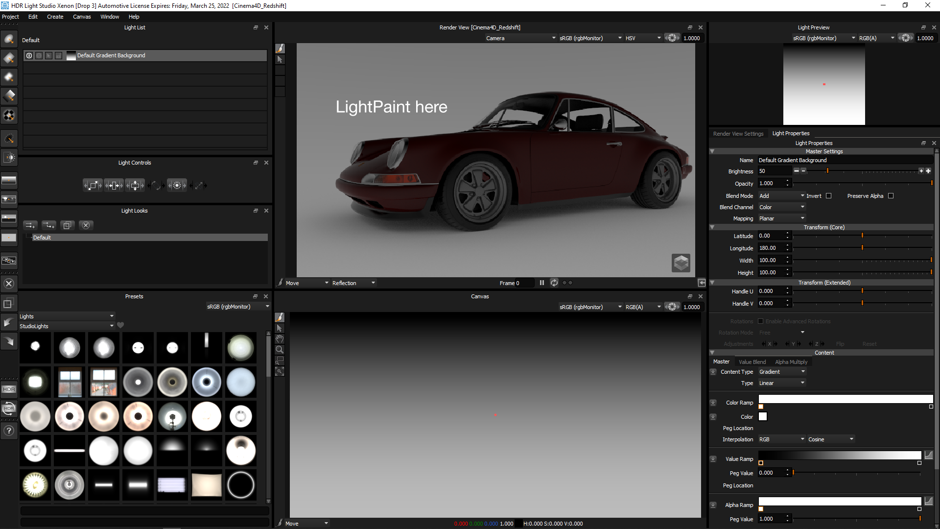 HDR Light Studio only (Cinema 4D is running and covered by HDR Light Studio)
