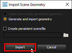 Figure 13: Importing the scene from Houdini to HDR Light Studio render view