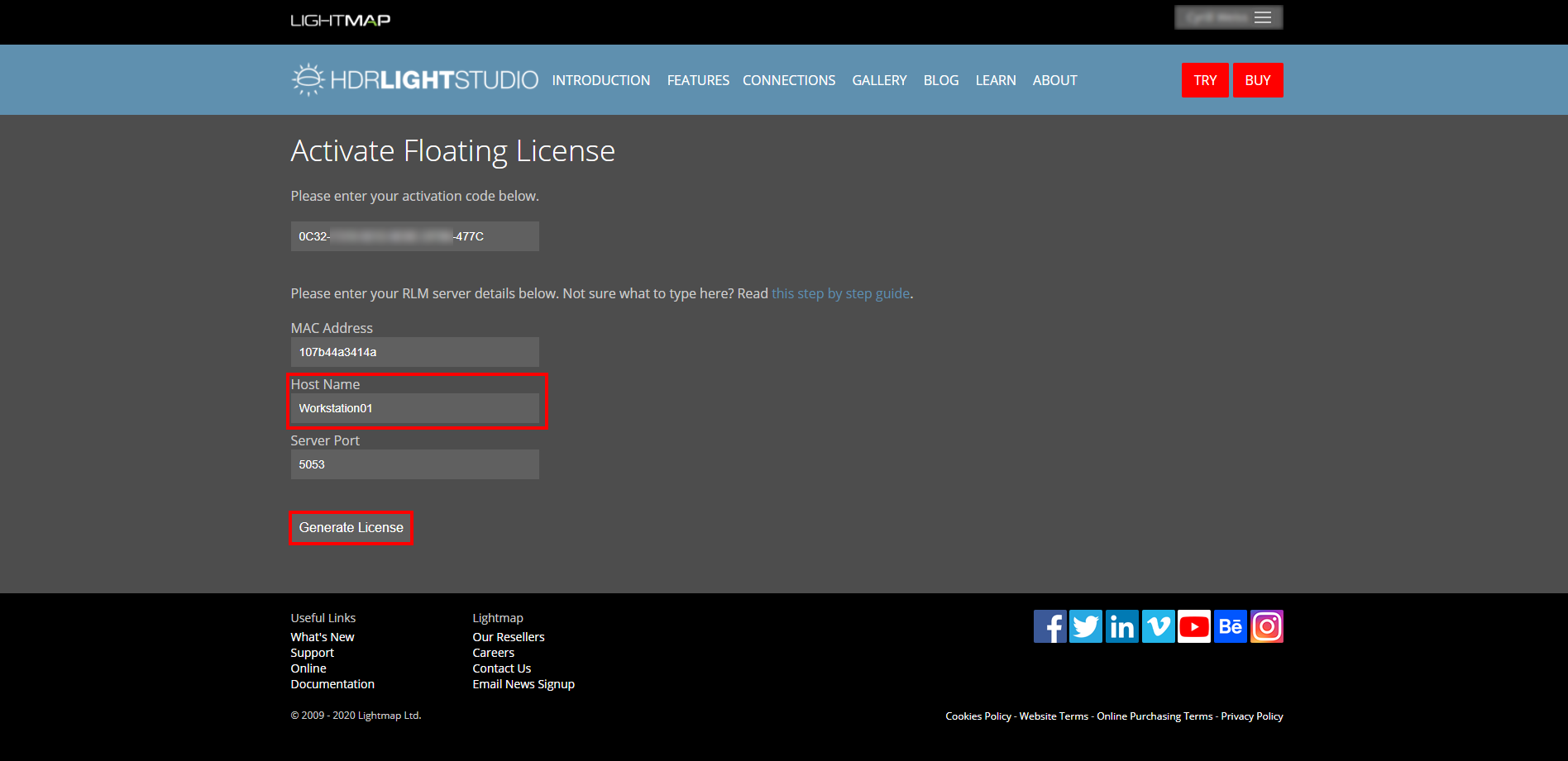 Figure 8: Generating new floating licenses with updated maintenance date