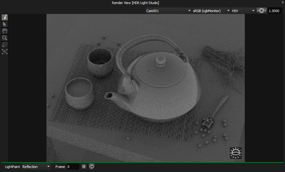 Figure 13: HDR Light Studio render view with imported scene from 3ds Max