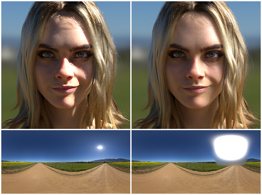 portrait soften light source with spherical diffusion
