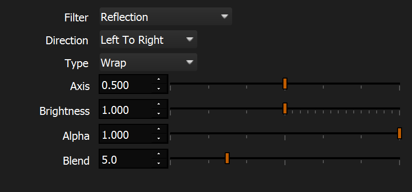 reflection filter ui
