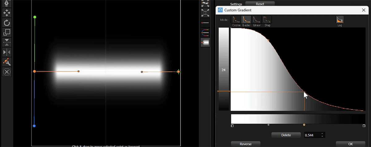 Editing the Falloff Editing the Falloff