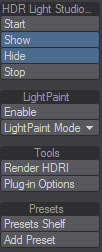 Select Start to start HDR Light Studio 