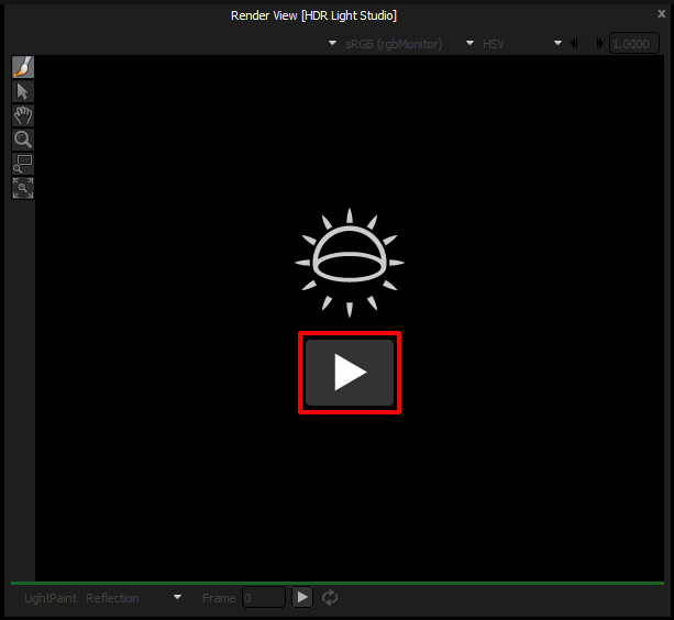 Figure 10: Starting HDR Light Studio Render View