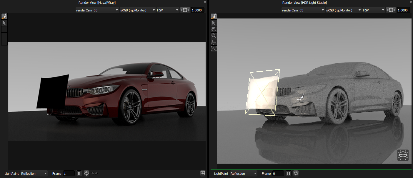 Figure 24: Using LightPaint to position the area light