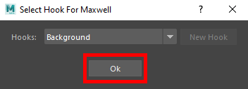 Figure 5: Selecting an existing IBL hook for Maxwell Render