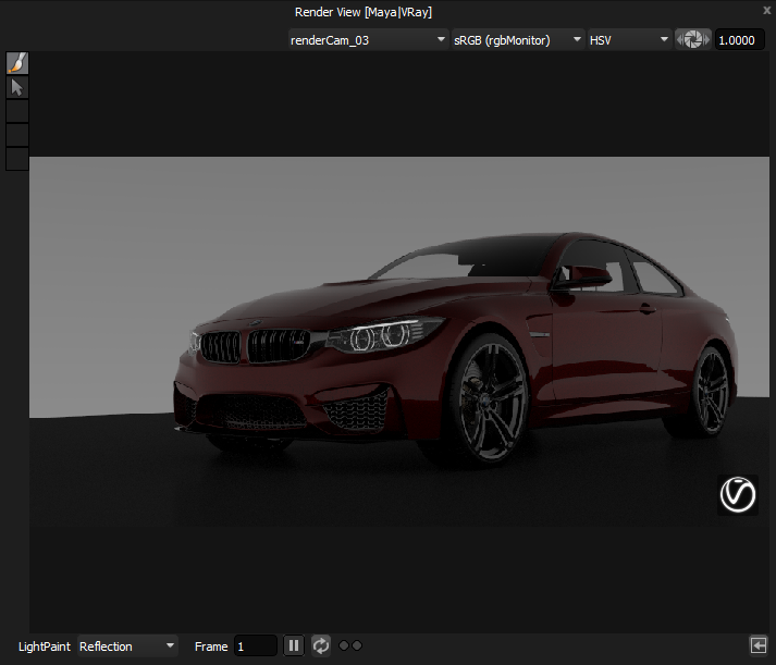 Figure 10: V-Ray render view working within HDR Light Studio